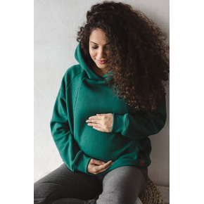 Těhotenská a kojící mikina Motherhood oversize milk & love zelená Zelená XL