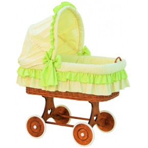 Boudička ke košíku pro miminko - Scarlett Martin - zelená