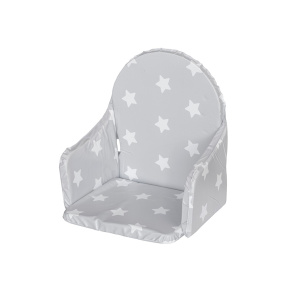 Vložka do dřevěných jídelních židliček typu New Baby Victory šedá hvězdičky bílé Šedá 