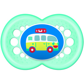 MAM Dudlík Original 6m+, tyrkysový/autobus