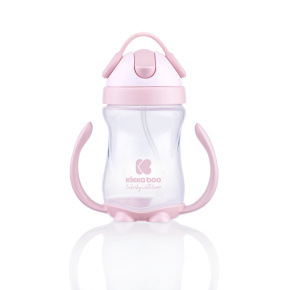 Hrnek se silikonovým brčkem 300ml 12m+ Pink