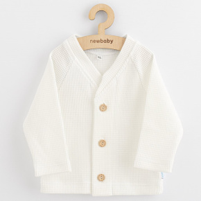Kojenecký kabátek na knoflíky New Baby Luxury clothing Oliver bílý Bílá 56 (0-3m)