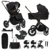 MUUVO SET Kočárek 4v1 Quick SE 2 Sunset black set + CYBEX Aton B2 i-Size + základna