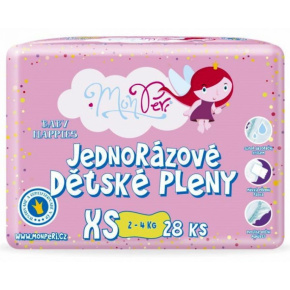 MONPERI Klasik Pleny jednorázové XS (2-4 kg) 28 ks