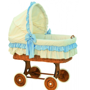 Boudička ke košíku pro miminko - Scarlett Martin - modrá