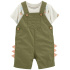 CARTER'S Set 2dílný triko kr. rukáv, kraťasy na kšandy Green Dino kluk NB/vel. 56