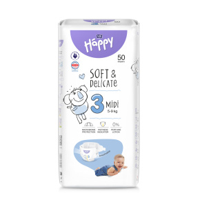 BELLA HAPPY Baby Pleny jednorázové Midi 5-9 kg 50 ks