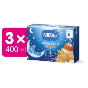 3x NESTLÉ Sušenkové mlíčko s kaší (2x 200 ml)