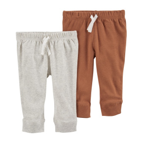 CARTER'S Tepláky Grey&Brown neutrál LBB 2ks 3m