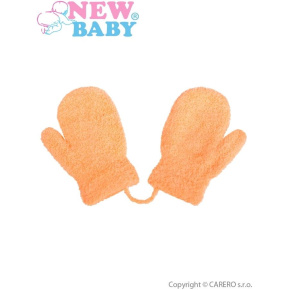 Dětské zimní rukavičky New Baby Girl oranžové Oranžová 122 (6-7 let)