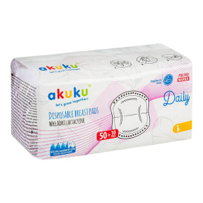 Laktační prsní vložky Akuku 60 ks Bílá 
