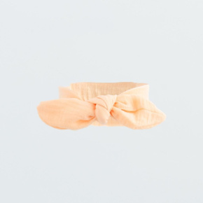 Kojenecká mušelínová čelenka New Baby Leny peach Dle obrázku 68 (4-6m)