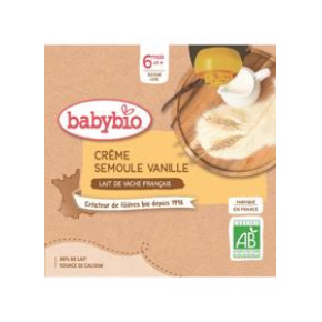 BABYBIO Kapsička krém vanilka krupička 4x 85 g