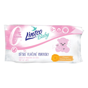 Dětské vlhčené ubrousky Linteo Baby 72 ks Soft and cream 