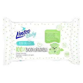 Dětské vlhčené ubrousky Linteo Baby 100% BIODEGRADABLE 48ks Dle obrázku 