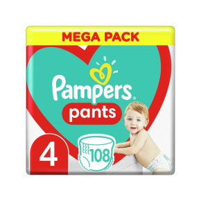 PAMPERS Pants Kalhotky plenkové jednorázové 4 (9-15 kg) 108 ks - MEGA PACK
