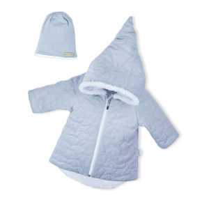 Zimní kojenecký kabátek s čepičkou Nicol Kids Winter šedý Šedá 68 (4-6m)
