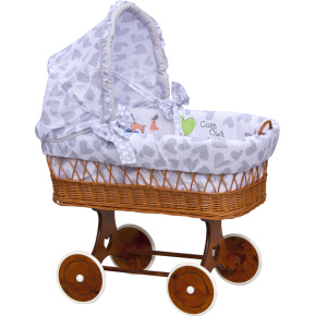 Košík pro miminko s boudičkou Scarlett Kulíšek - šedá