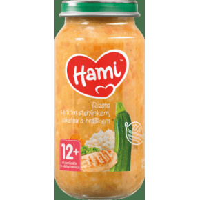 HAMI Rizoto s krůtím stehýnkem, cuketou a hráškem (250 g) - maso-zeleninový příkrm