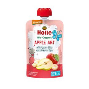 HOLLE Apple Ant Bio pyré jablko banán hruška 100 g (6+)