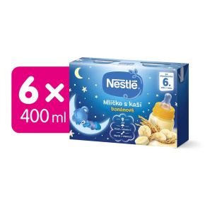 6x NESTLÉ Mlíčko s kaší banánové (2x 200 ml)