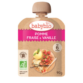 BABYBIO Kapsička Jablko jahoda vanilka 90 g