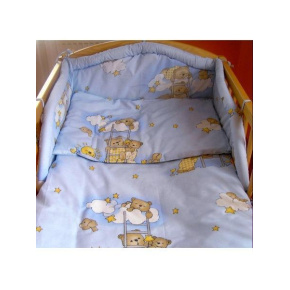 2-dílné ložní povlečení New Baby 100/135 cm modré s medvídkem Modrá 