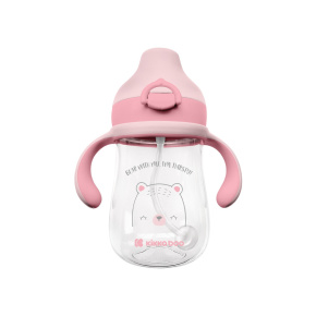 Hrnek se silikonovým pítkem 300ml 6m+ Bear with me Pink