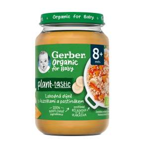 GERBER Organic 100% rostlinný příkrm příkrm lahodná dýně s fazolkami a pastinákem​ ​190 g