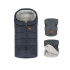 PETITE&MARS Set zimní fusak Jibot 3v1 + rukavice na kočárek Jasie Charcoal Grey