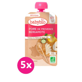 5x BABYBIO Hruška Bergamot 120 g