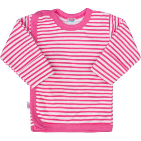 Kojenecká košilka New Baby Classic II s růžovými pruhy Růžová 68 (4-6m)