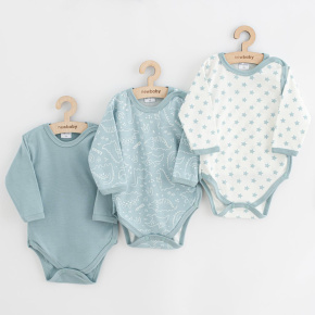Kojenecké celorozepínací body New Baby Classic II Uni 3ks mátové Zelená 56 (0-3m)