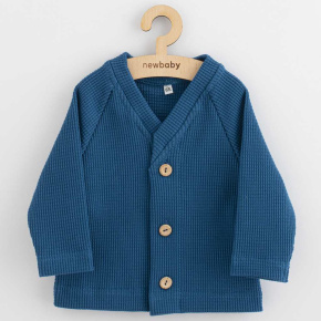 Kojenecký kabátek na knoflíky New Baby Luxury clothing Oliver modrý Modrá 74 (6-9m)