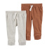 CARTER'S Tepláky Grey&Brown neutrál LBB 2ks 6m