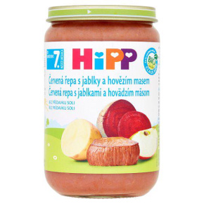 HiPP BIO červená řepa s jablky a hovězím masem 220 g