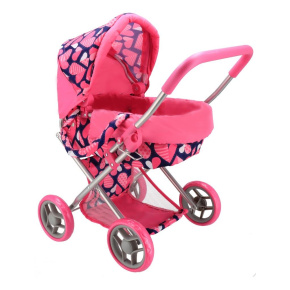 Hluboký kočárek pro panenky Baby Mix Laura Multicolor 