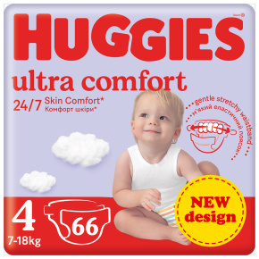 HUGGIES® Pleny jednorázové Little Movers 4 (7-18 kg) 66 ks