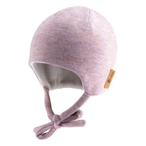 STERNTALER Čepice na zavazování podšitá fialová děvče vel. 43 cm - 5-6 m