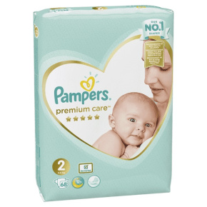 PAMPERS Premium Care Pleny jednorázové 2 (4-8 kg) 68 ks