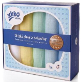 KIKKO Pleny dětské z biobavlny Staré časy 70x70 (5 ks) – pastels, pro kluky