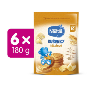 6x NESTLÉ Junior Máslové sušenky 180 g