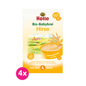 4x HOLLE Bio Kaše jáhlová 250 g (5m+)