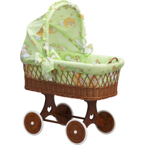 Košík pro miminko s boudičkou Scarlett Mráček - zelená