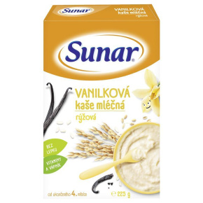SUNAR Kaše mléčná rýžová vanilková 225 g