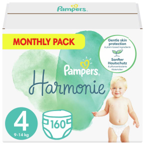 PAMPERS Harmonie Pleny jednorázové 4 (9-14 kg) 160 ks - MĚSÍČNÍ ZÁSOBA