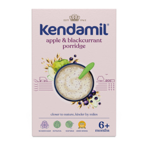 KENDAMIL Kaše mléčná s černým rybízem a jablky (150 g), 6m+