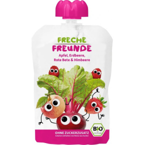 FRECHE FREUNDE BIO Kapsička Jablko, červená řepa, jahoda a malina 100 g, 12m+