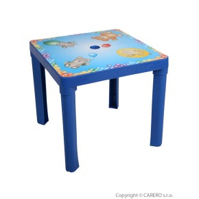 Dětský zahradní nábytek - Plastový stůl modrý Modrá 