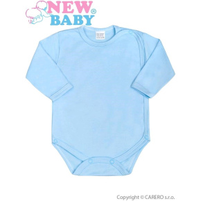 Kojenecké body celorozepínací New Baby Classic modré Modrá 56 (0-3m)
